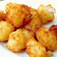 Tater Tots · Crispy and Crunchy made to order Tater Tots seasoned with our house tater seasoning