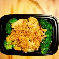 Pad Gra Tiem Chicken · In compliment of fresh-grounded garlic with steamed broccoli, cabbage, carrot, and chicken.