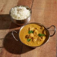 Chicken Korma · Tempered in mild cashew nuts and creamy sauce.