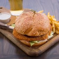 Chicken Scallop Sandwich · Tender pieces of boneless chicken breast breaded and deep fried, with mayonnaise, tomato ket...