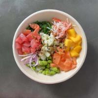 Poke Bowl Pick 2 · Signature Hawaiian style cuisine served with diced chunks of raw or marinated fish, tossed o...