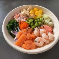 Poke Bowl Pick 3 · Signature Hawaiian style cuisine served with diced chunks of raw or marinated fish, tossed o...