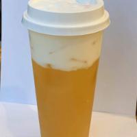 Passionfruit Yogurt Tea with Cream · 