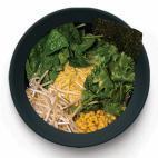 Vegetarian Ramen · Sesame paste with corn, bean sprout, spinach, and seaweed. Please take off the broth lid and...