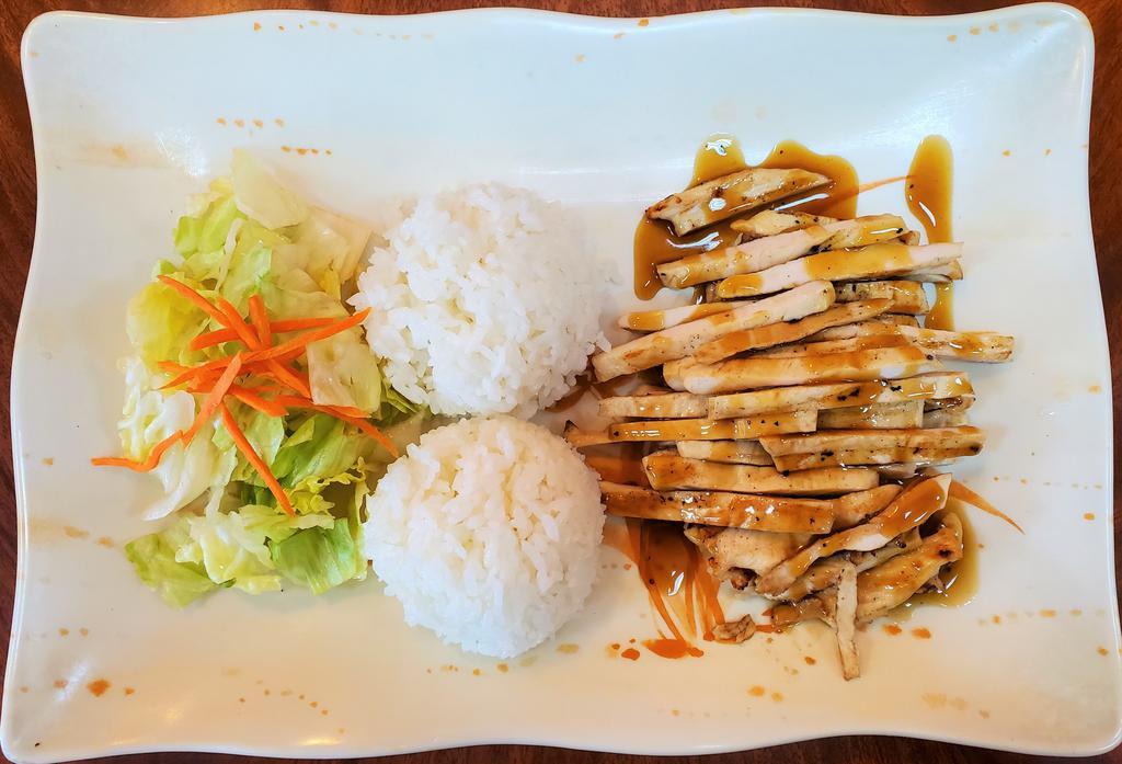 T2. Chicken Breast Teriyaki · Marinated chicken breast grilled to perfection and served with our homemade teriyaki sauce.