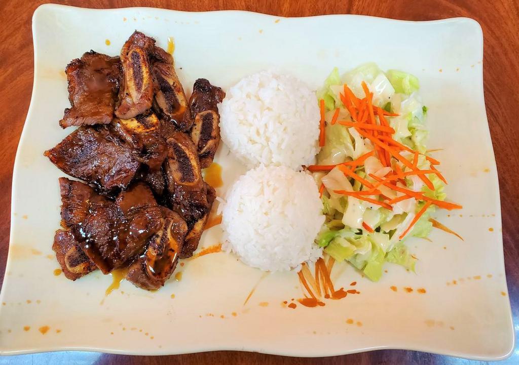 T5. Short Rib Teriyaki · Marinated short ribs grilled to perfection and served with our homemade teriyaki sauce.