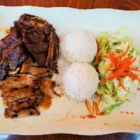 C7. Chicken & Short Ribs Combo · Marinated chicken and short ribs grilled and served with our own homemade teriyaki sauce.