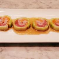 Sashimi Lollipop  · Tuna / Yellowtail / Salmon / Wrapped in Cucumber / Soy White Onion Vinaigrette