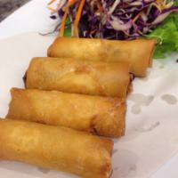 3. Veggies Spring Rolls · Crispy Fried rolls served with plum sauce