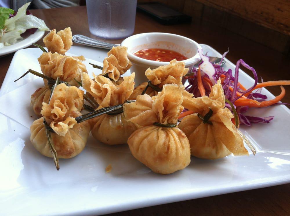 7. Dragon  ball · Crispy wrappers stuffed with ground chicken and prawns. served with plum sauce