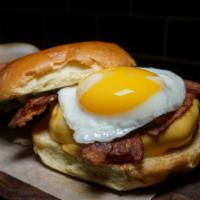 Brunch Burger · Applewood Bacon, Sunny-side egg,American Cheese, Brioche
