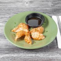 Fried Potstickers · Fried dumplings with pork and vegetable blend filling. Served with ponzu dipping sauce - Lim...