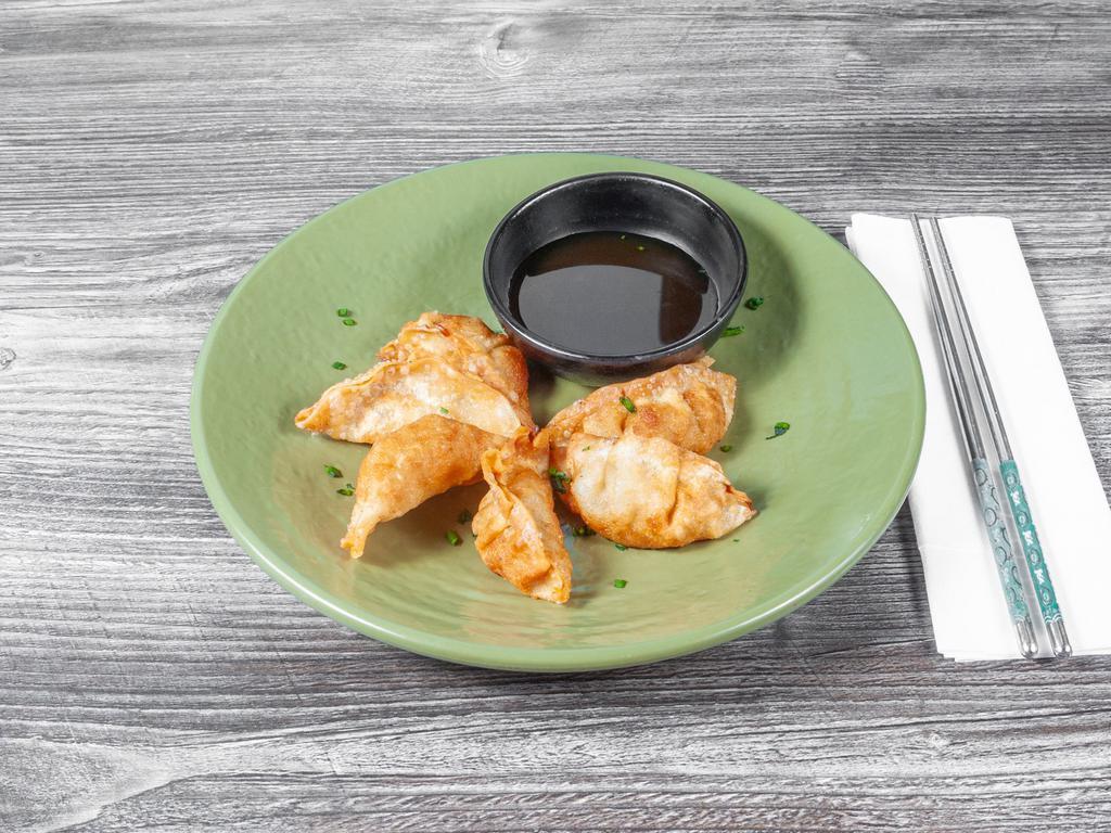 Fried Potstickers · Fried dumplings with pork and vegetable blend filling. Served with ponzu dipping sauce - Limited Time Only.