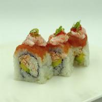 Volcano Roll · In : Crab, Baked salmon, Avocado
Out : Spicy Tuna, Scallops
