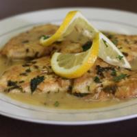 Chicken Francese · Made with lemon sauce. Extra chicken available for an additional charge.