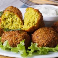 Falafel · (5pcs) Served with tahini or white sauce.