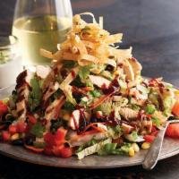 BBQ Chicken Salad · Grilled chicken with roasted corn, black beans, jicama, tomato, green onions, cilantro, and ...