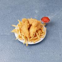 Boneless Tender with French Fries · Served with choice of sauce.