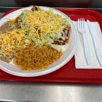3. Two Cheese Enchiladas Combo Plate · 