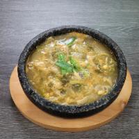 Ugoji Galbi Tang · Beef short rib in a soybean paste base cabbage soup.