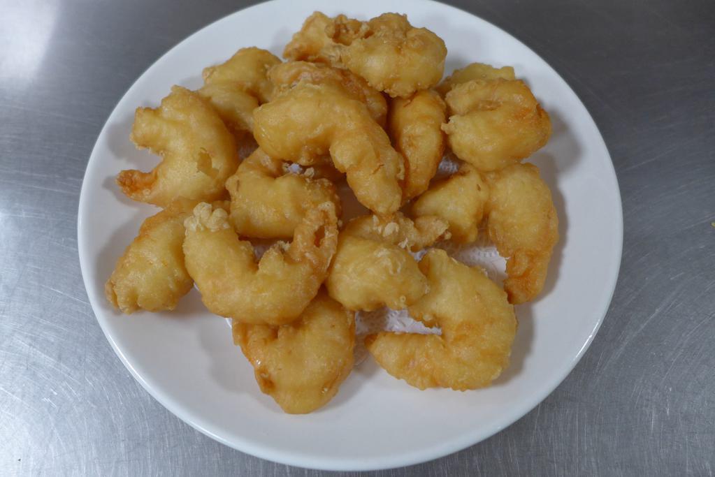 Fried Prawns · Cooked in oil.