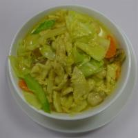 Thai Coconut Curry Chicken · Mixed vegetables stir-fried with homemade Thai curry sauce. Spicy.