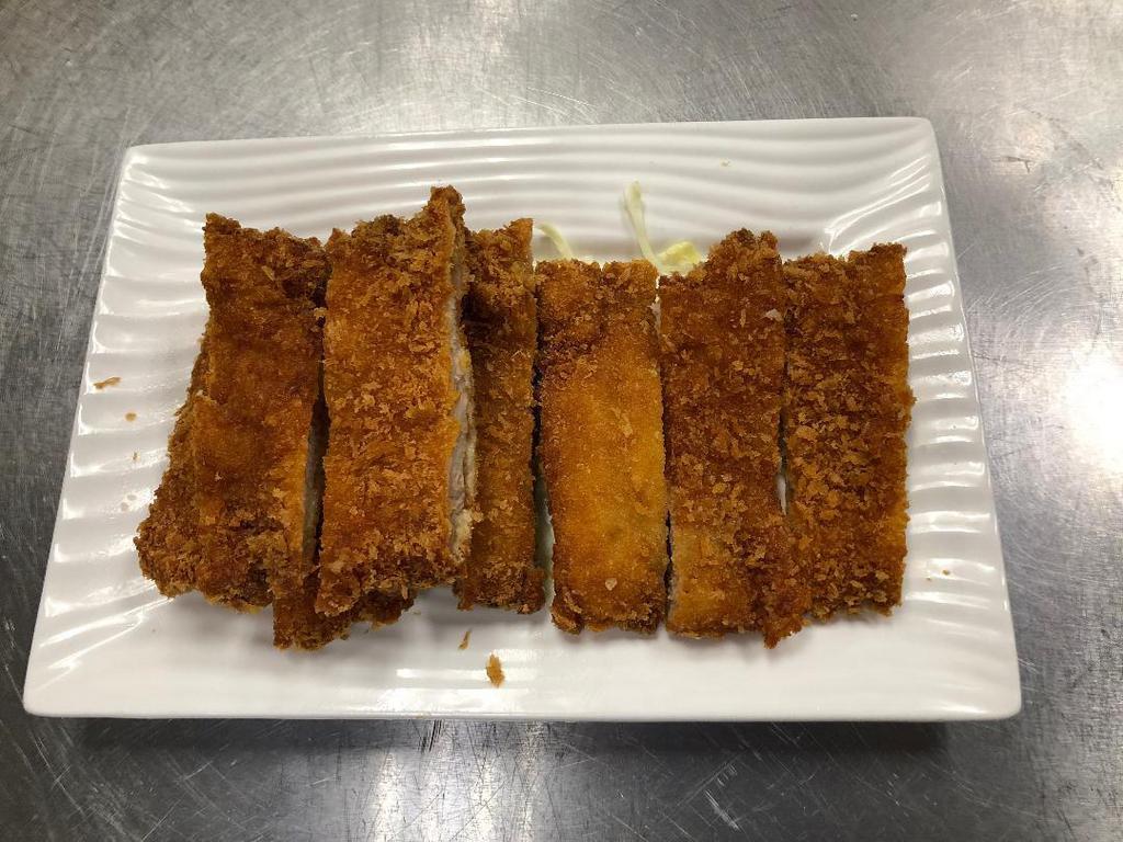 Chicken Katsu Appetizer · Fried chicken covered in panko bread crumbs.