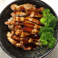 Chicken Teriyaki Don  · Bowl of rice, topped with grilled chicken, drizzled with house teriyaki sauce and steamed br...