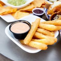Breaded Yuca Fries · Yuca is a root vegetable similar to a potato. Yuca fries are breaded on the outside with a l...