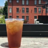 Mango Hibiscus Sweet Tea · Sweetened iced tea freshly prepared with mango hibiscus simple syrup. 20 oz cup simple syrup...