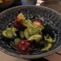 Tako Su · Octopus and cucumber salad with ponzu dressing.