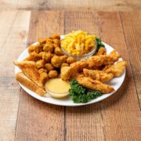 Chicken Strips · Breaded, deep fried with honey mustard, gravy, hickory, ranch or wing it.