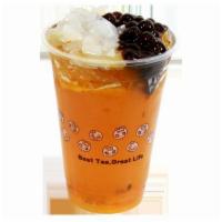 Passion Fruit QQ · Served with Tapioca bubble and Lychee jelly
