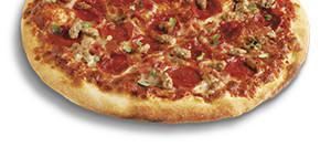 Zcarnivore Pizza · Housemade marinara, mozzarella, all-natural pepperoni, smoked ham, fennel sausage, smoked ba...