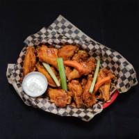 Chicken Wings ·  8 Deep fried and tossed in choice of sauce or rub.