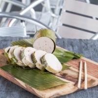 Steamed Pork Roll/Chả lụa · Steamed pork roll in banana leaves