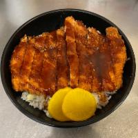Sauce Katsu Don · Deep fried pork with special tonkatsu sauce over rice