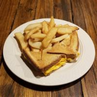 Grilled Cheese Sandwich · Served with French fries, tater tots, onion rings or house salad.