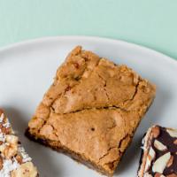 Salted Caramel Cookie Bar · Like chocolate chip cookie dough in baked bar form with a hint of banana, caramel & sea salt...