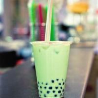 Honeydew Milk Tea · Topping optional.  Must be added through selection.