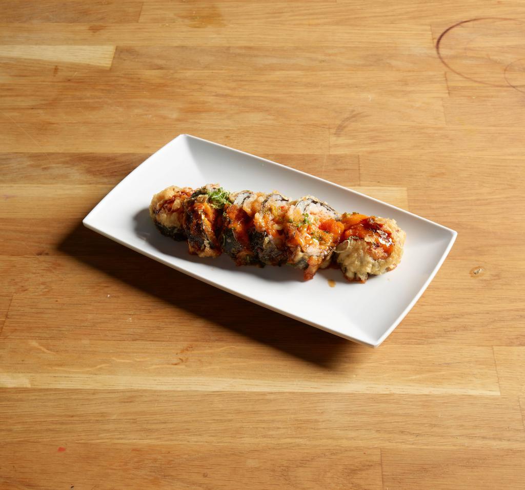 9. Ichiban Roll · Spicy tuna, avocado, cream cheese and crab meat deep fried.