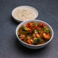 S4. Scallop and Shrimp in Garlic Sauce · Scallop, shrimp, red peppers, broccoli, waterchestnuts, baby corn, mushrooms in garlic sauce...