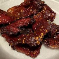 A05. Heavenly Beef Jerky · Lao authentic recipes with the tasty sweet & mild spice marinations style beef jerky.