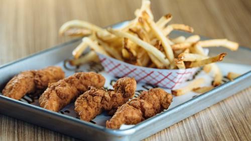 4-Piece Chicken Tenders · Just like our 3 pieces tenders plus one extra. Served with your choice of 2 sauces. Additional sauces extra.