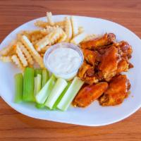8 Wings combo · Served with blue cheese or ranch,french fried and drink
