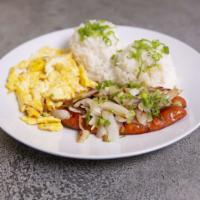 4. Louisiana Sausage Special Breakfast · 2 eggs and steamed rice.