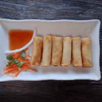 Veggie Egg Rolls · With cabbage, carrot and glass noodle.  Served with sweet and sour sauce.