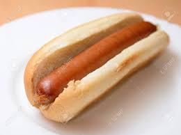 Plain Hot Dog · Hot dog served on a steamed bun.