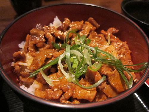 3. Spicy Pork Bowl · Meat and vegetables served over rice. Topped with our secret Tokyo sauce.