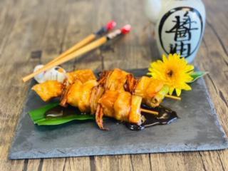 Yaki Tori · Chicken skewers served with teriyaki sauce.